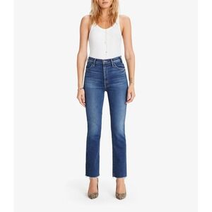 MOTHER Denim The Hustler Ankle Fray Bootcut Jeans Night Clubbing 24 25 $238